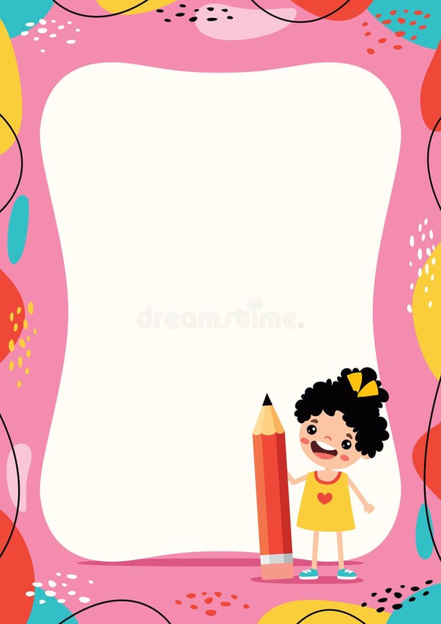 Printable Blank Page Template For Notes vector illustration