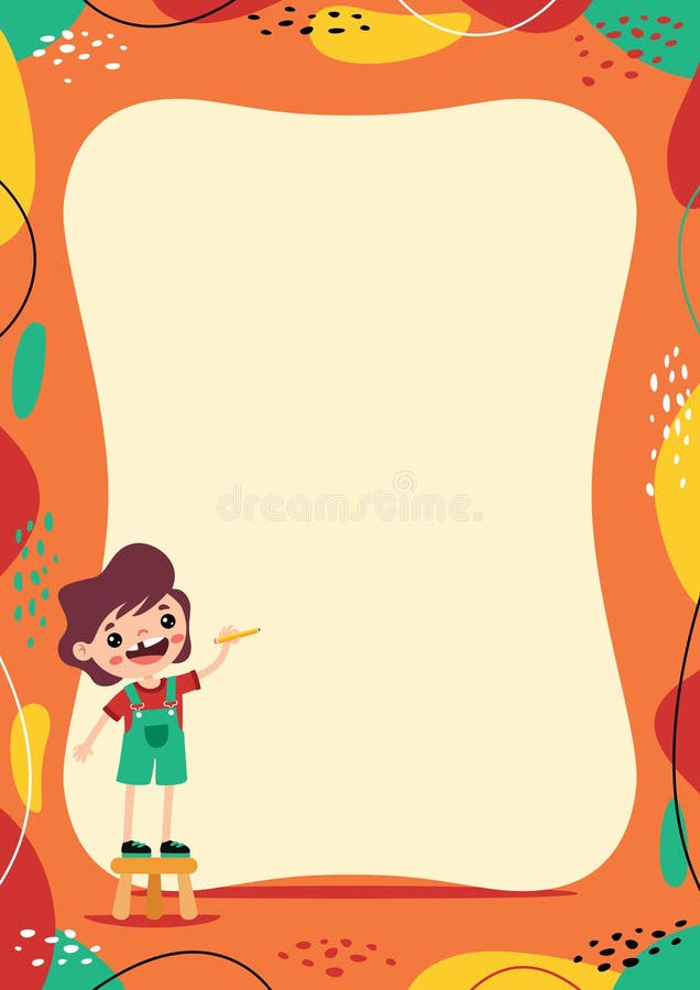 Printable Blank Page Template For Notes stock illustration