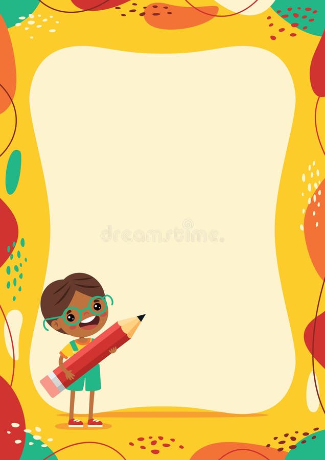 Printable Blank Page Template For Notes vector illustration