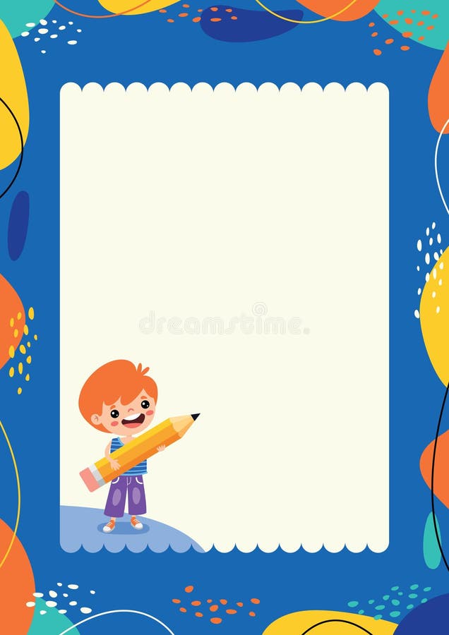 Printable Blank Page Template For Notes vector illustration