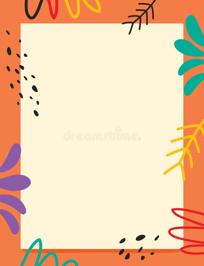 Printable Blank Page Template For Notes vector illustration