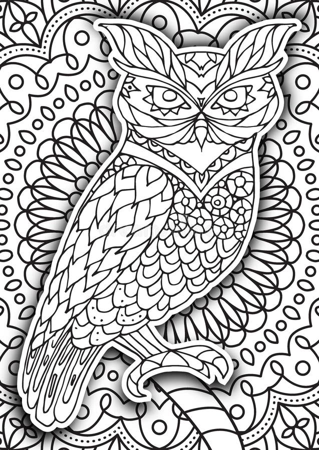 Download Printable Coloring Book Page For Adults Stock Vector - Image: 75627075