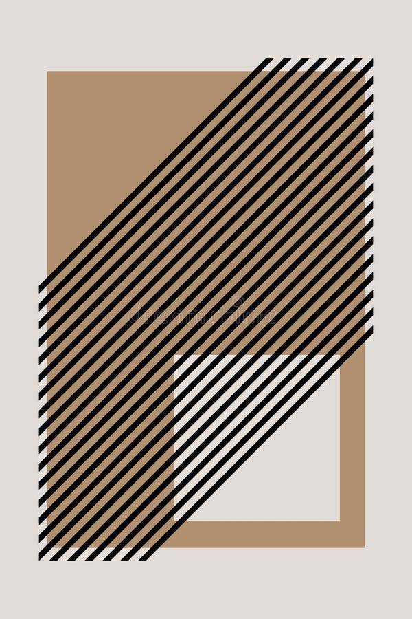 Printable Vintage Geometric Wall Art Stock Illustration Illustration