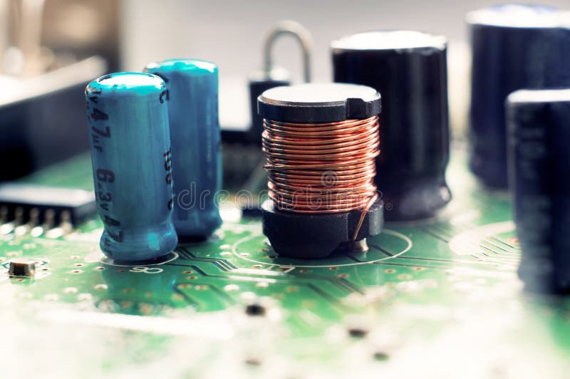 Printed Circuit Board with Electronic Components Stock Image Image of unit, complexity 123639381