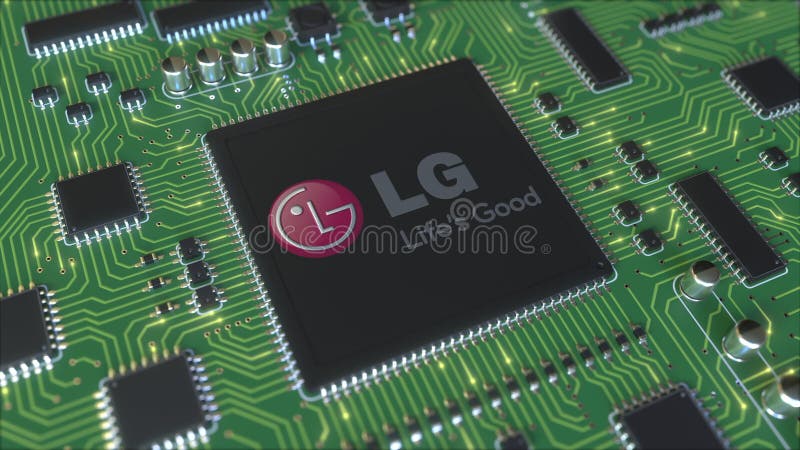 Computer Printed Circuit Board or PCB with LG Corporation Logo. Conceptual  Editorial 3D Rendering Editorial Stock Image - Illustration of complex,  operate: 123680174
