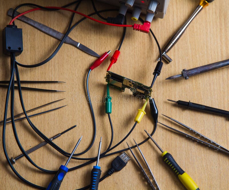 Printed Circuit Board Several Connected and Fixed Conductive Clips