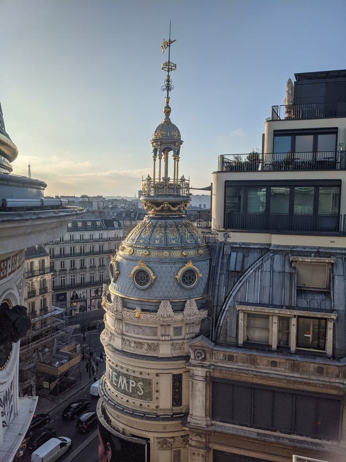 Printemps Haussmann Roof Top in Paris Editorial Photography Image of
