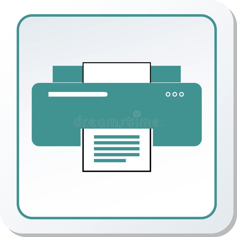 Printer Icon Vector Graphic Illustration Representation Stock Illustration Illustration of