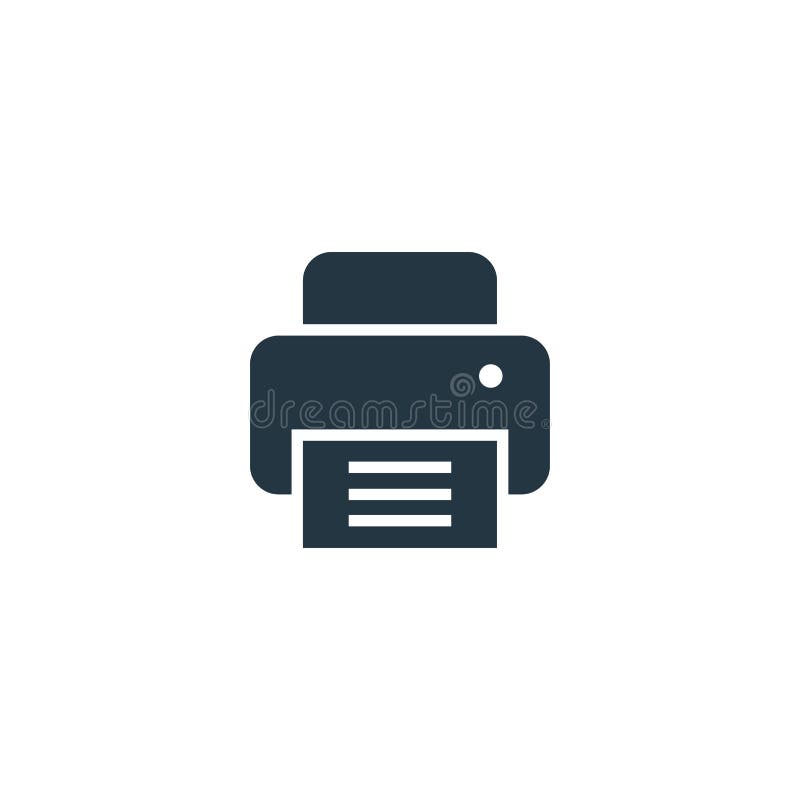 Printer icon. Simple element stock illustration