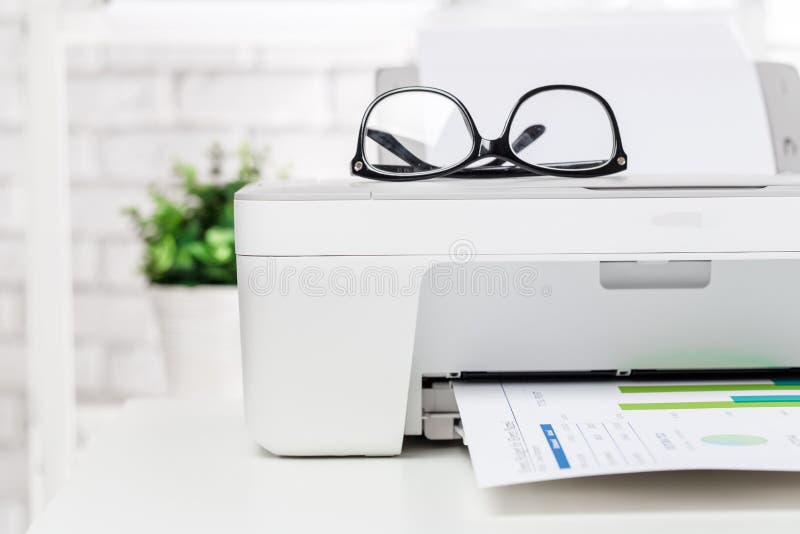 Printer, office interior stock image. Image of executive 57014257
