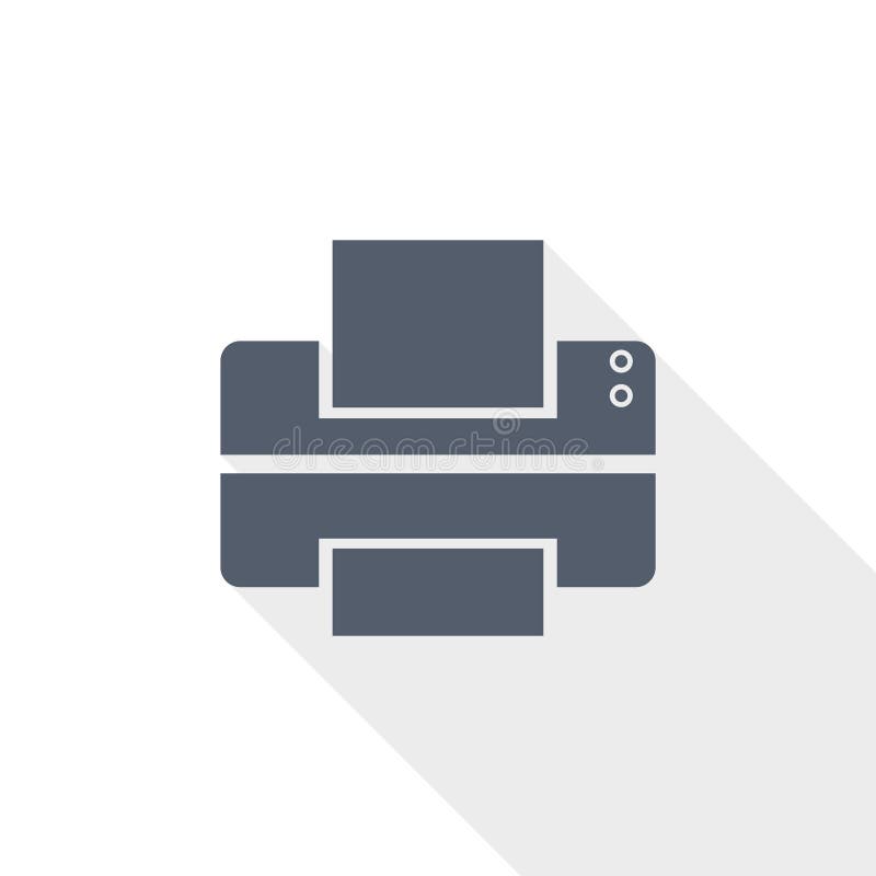 Printer, print vector icon, flat design illustration in eps 10 stock illustration