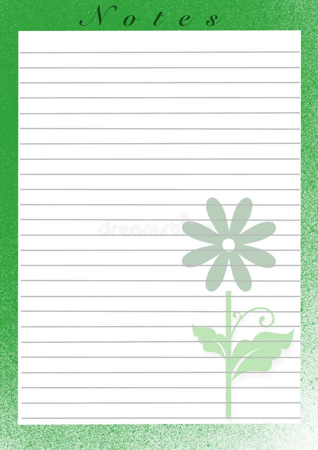 printing paper note optimal a4 size lined paper for notebook diary letters notes with colorful illustration frame for girls stock illustration illustration of girl margin 156635402