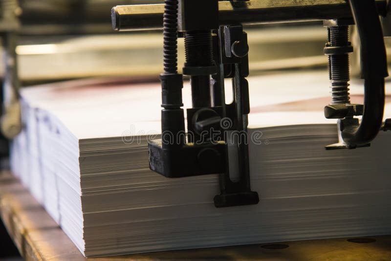 Printing Presses at Work in the Printing Stock Photo Image of