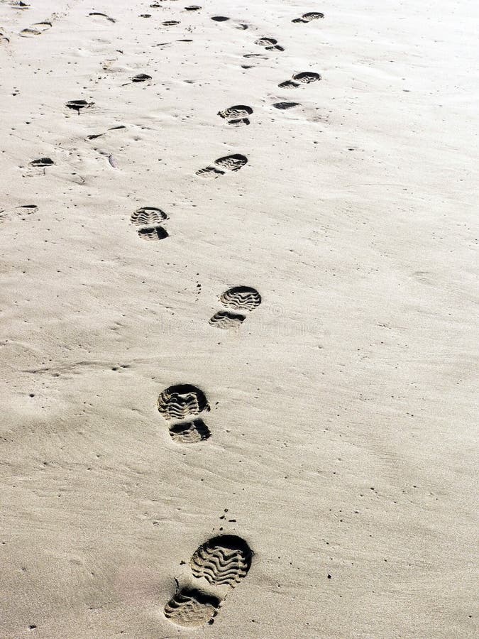 Prints on the sand royalty free stock images Prints on the sand royalty free stock images