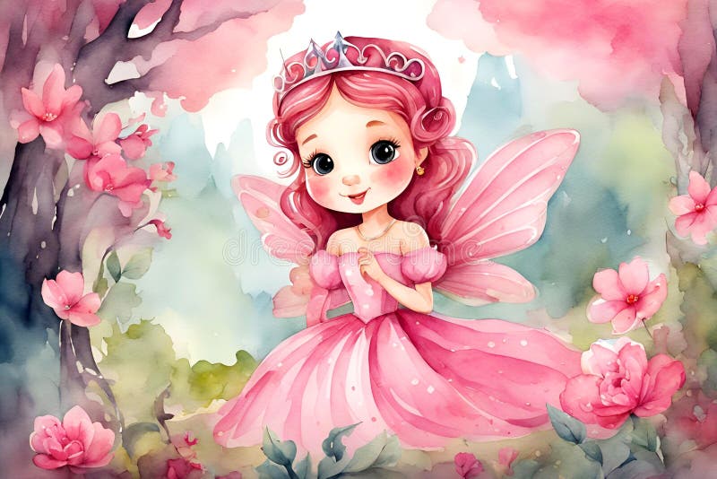 Prinzessin im Märchengarten. lizenzfreie abbildung