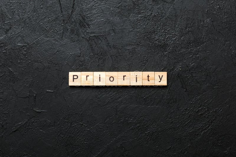 Priority word written on wood block. priority text on table, concept. Alphabet project stock images, royalty-free photos and pictures