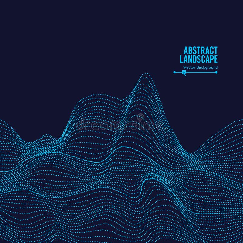 Priorità bassa astratta di paesaggio Cyberspace con le particelle dinamiche Illustrazione di vettore illustrazione vettoriale Priorità bassa astratta di paesaggio Cyberspace con le particelle dinamiche Illustrazione di vettore illustrazione vettoriale