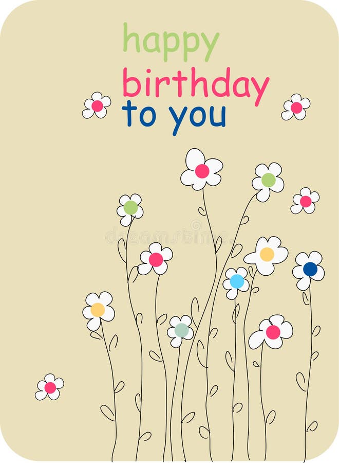 Priorità bassa del fiore per il compleanno illustrazione di stock Priorità bassa del fiore per il compleanno illustrazione di stock