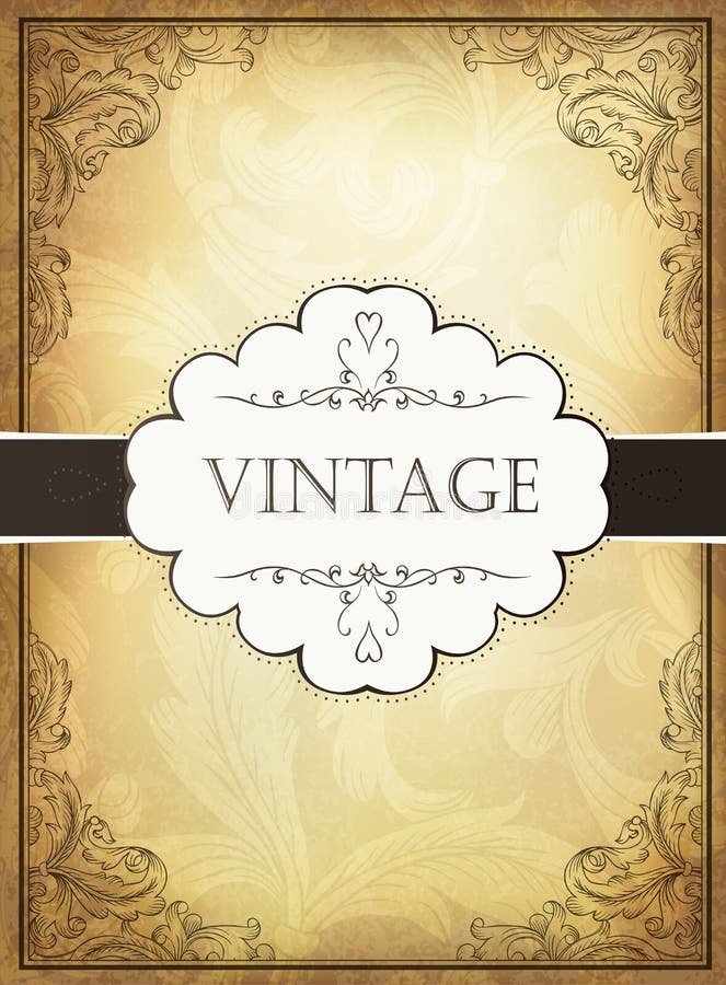 Priorità bassa dell'annata con il blocco per grafici ornamentale. royalty illustrazione gratis Priorità bassa dell'annata con il blocco per grafici ornamentale. royalty illustrazione gratis
