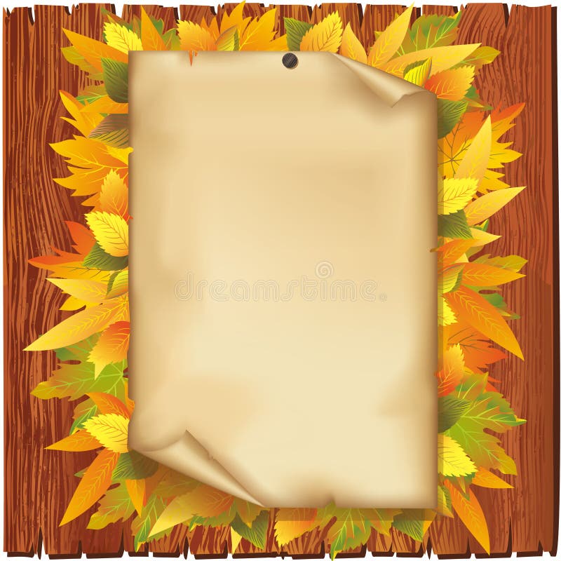 Priorità bassa di autunno con i vecchi fogli di colore giallo e del documento royalty illustrazione gratis Priorità bassa di autunno con i vecchi fogli di colore giallo e del documento royalty illustrazione gratis