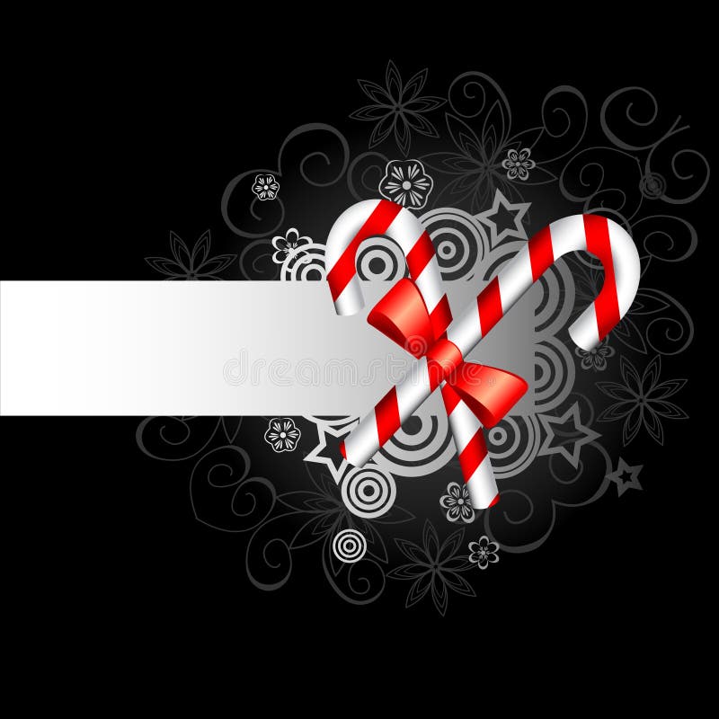 Christmas background with two candies. Christmas background with two candies