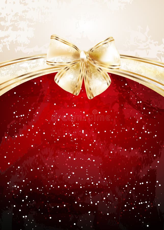 Priorità bassa di natale con l'arco royalty illustrazione gratis Priorità bassa di natale con l'arco royalty illustrazione gratis