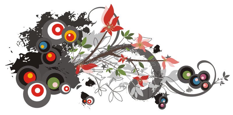 Priorità bassa floreale del grunge royalty illustrazione gratis Priorità bassa floreale del grunge royalty illustrazione gratis