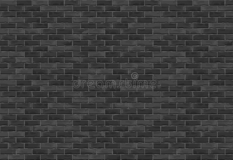 Priorità bassa nera del muro di mattoni illustrazione di stock