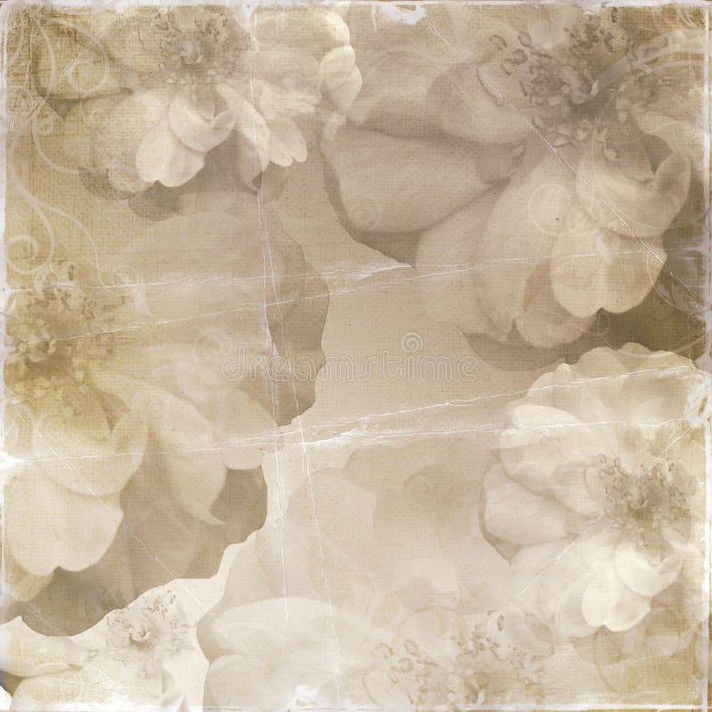 Vintage romantic background with roses. Vintage romantic background with roses