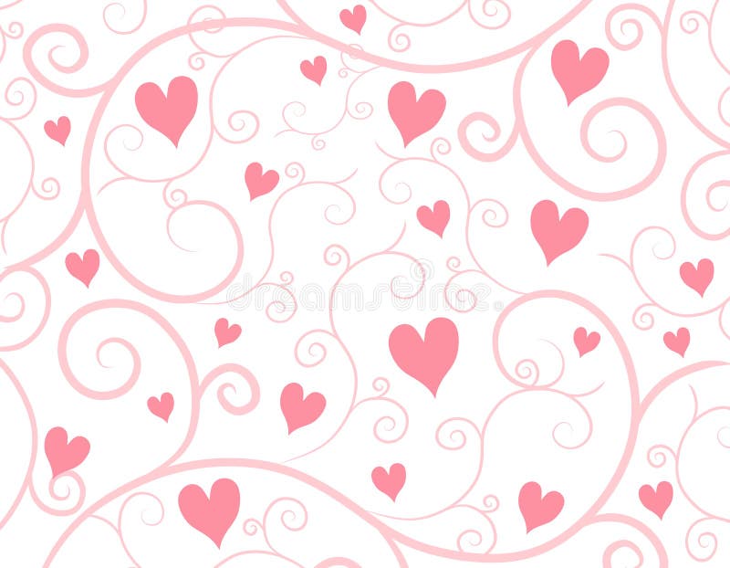 Priorità bassa rosa-chiaro della vite dei cuori royalty illustrazione gratis