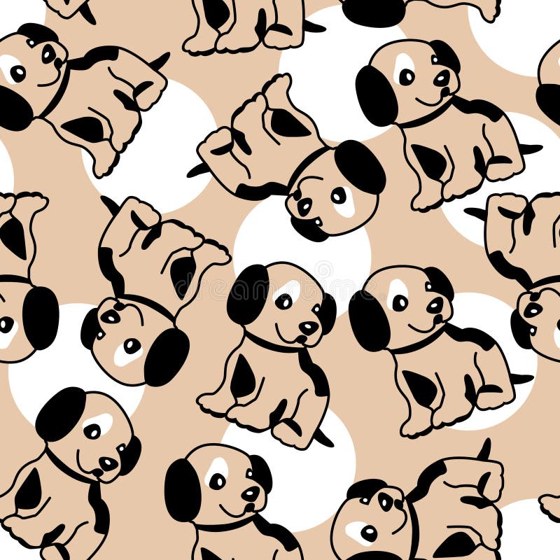 Priorità bassa senza giunte con il cucciolo illustrazione di stock Priorità bassa senza giunte con il cucciolo illustrazione di stock