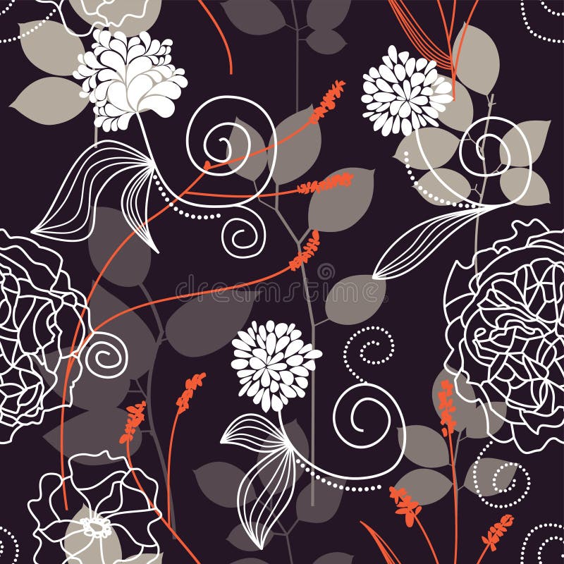 Priorità bassa senza giunte floreale royalty illustrazione gratis Priorità bassa senza giunte floreale royalty illustrazione gratis
