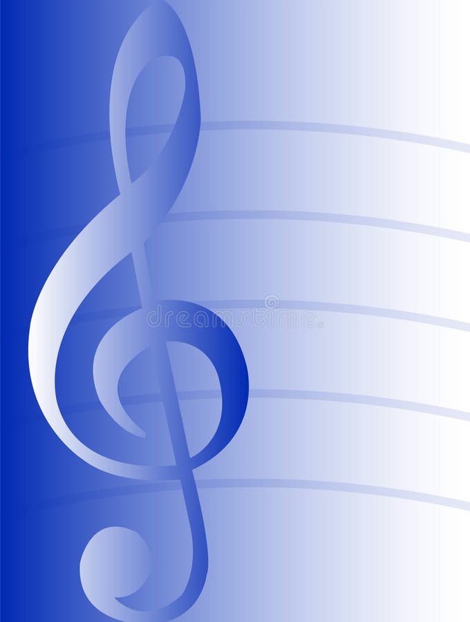 Gradient illustration of a treble clef in shades of blue...want to change color?...eps available. Gradient illustration of a treble clef in shades of blue...want to change color?...eps available