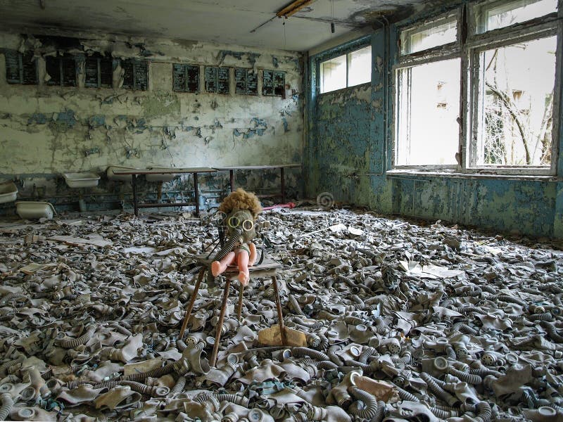 Pripyat in de de Uitsluitingsstreek van Tchernobyl, de Oekraïne, 2016 stock foto's Pripyat in de de Uitsluitingsstreek van Tchernobyl, de Oekraïne, 2016 stock foto's