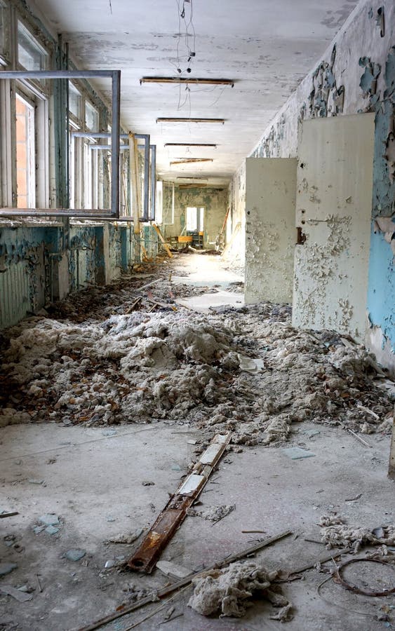 Pripyat Hallway royalty free stock photo Pripyat Hallway royalty free stock photo