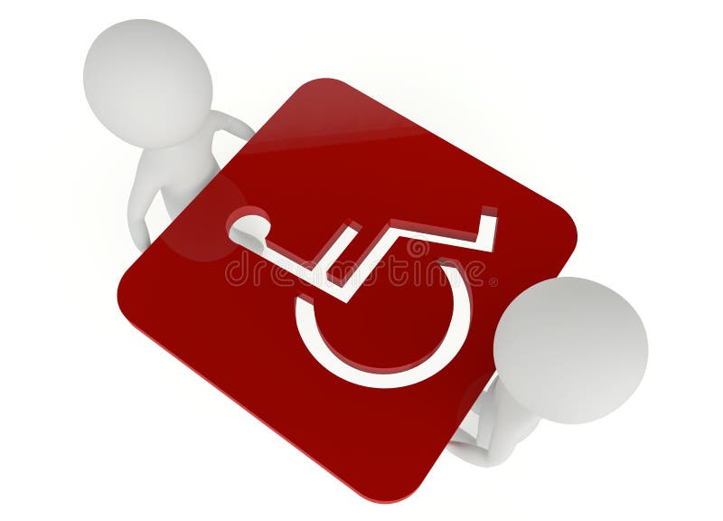 prise de caractère du humanoid 3d un symbole handicapé illustration de vecteur prise de caractère du humanoid 3d un symbole handicapé illustration de vecteur