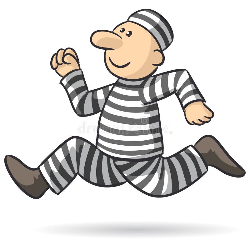 A prisoner escapes from prison jailbreak Vector Image