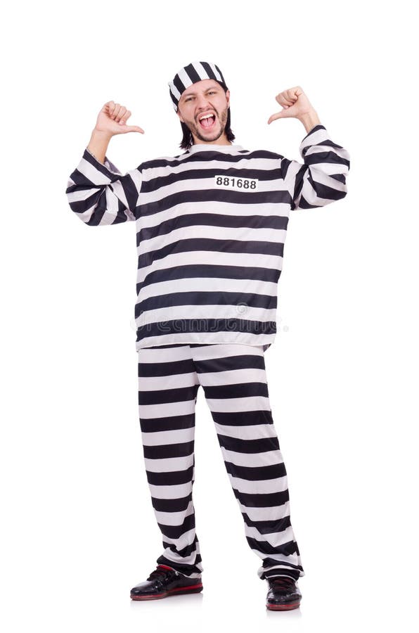 Prison Inmate Isolated On The White Background Stock Photo Image of frustrated, aggressive