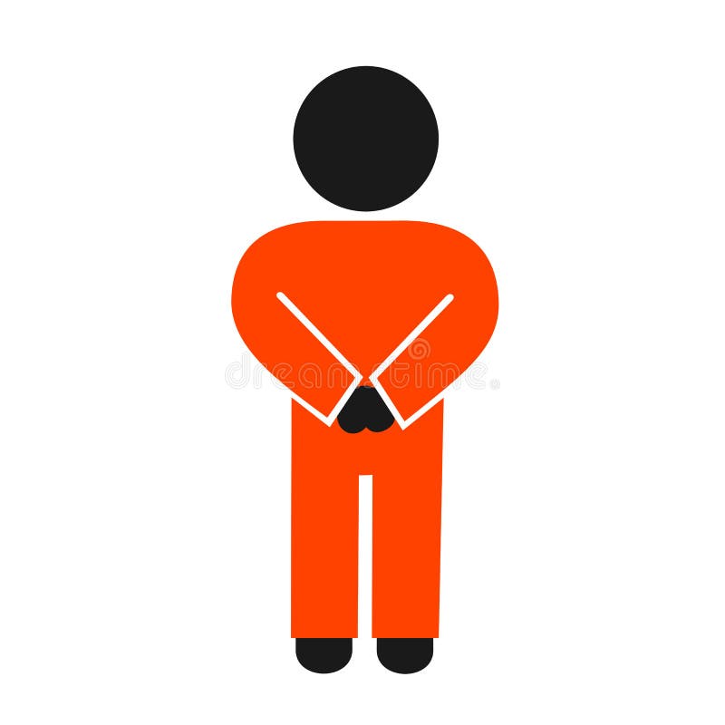 Guantanamo Prisoner and Detainee with Tied Hands Stock Vector