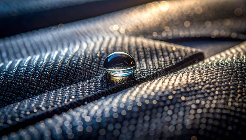 Pristine Droplet on High-Tech Textured Surface royalty free illustration