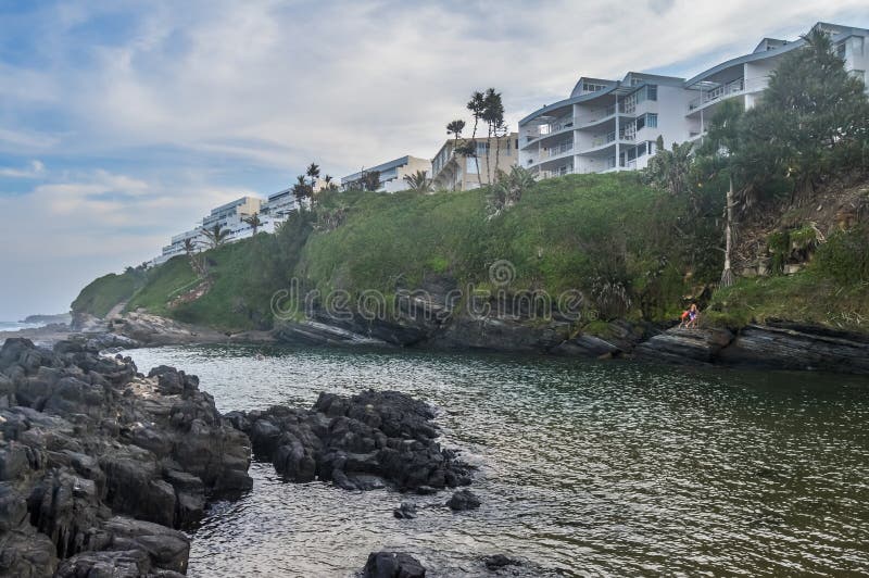 Pristine and natural Salt rock tidal pool in Dolphin coast Ballito Kwazulu Natal South Africa