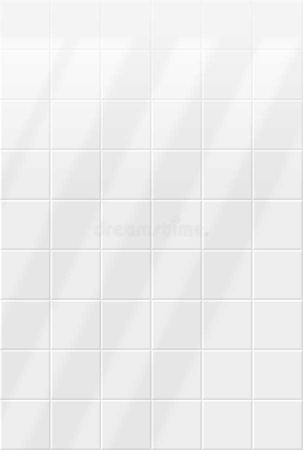 Pristine White Tiles Pattern with Shadows - Clean and Modern Background
