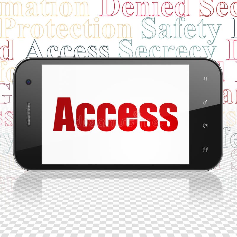 Privacy Concept Smartphone With Access On Display Stock Illustration Privacy Concept Smartphone With Access On Display Stock Illustration