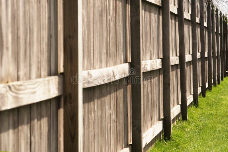 Privacy Fence. Six foot tall wooden privacy fence, common in suburbs royalty free stock photo