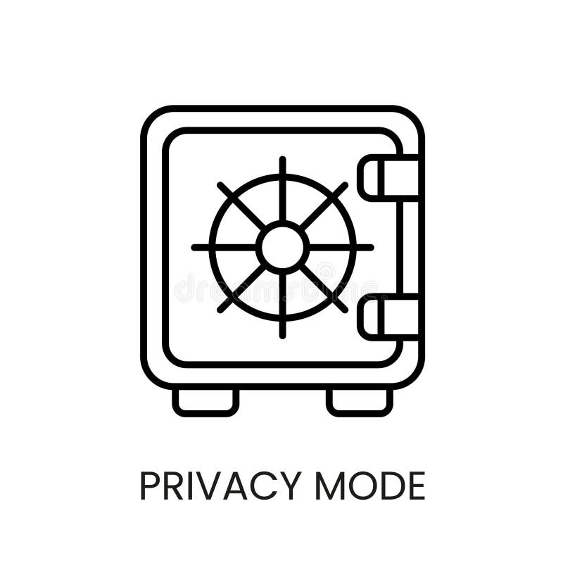 Privacy Mode Line Vector Icon with Editable Stroke for Placement on