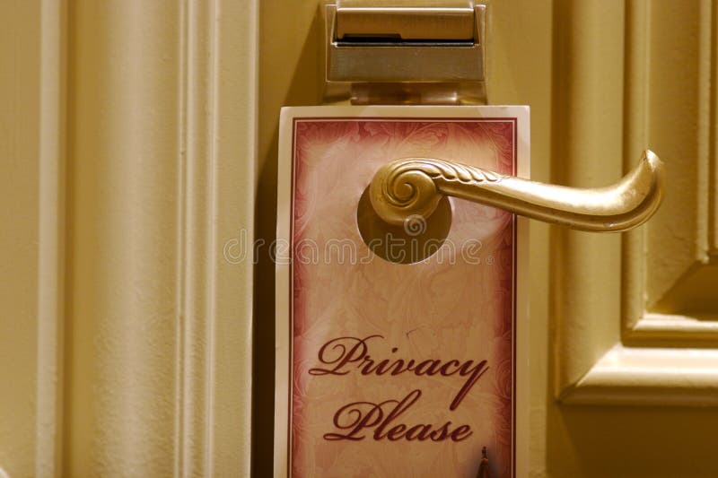 Privacy, si prega di segno appeso hotel pomello della porta.