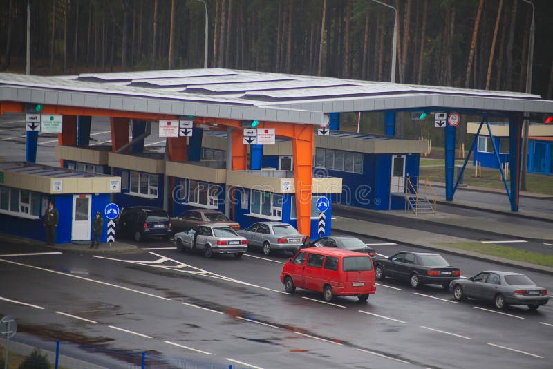 PRIVALKA, BELARUS - OCTOBER 15, 2013. checkpoint Privalka on the Belarusian-Lithuanian border