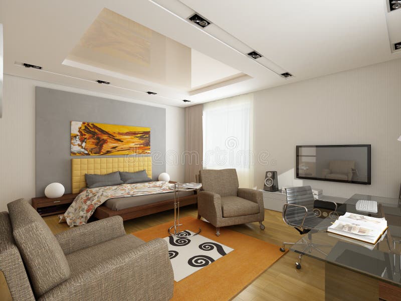 privat för designen för lägenheten 3d framför inre modern stock illustrationer privat för designen för lägenheten 3d framför inre modern stock illustrationer
