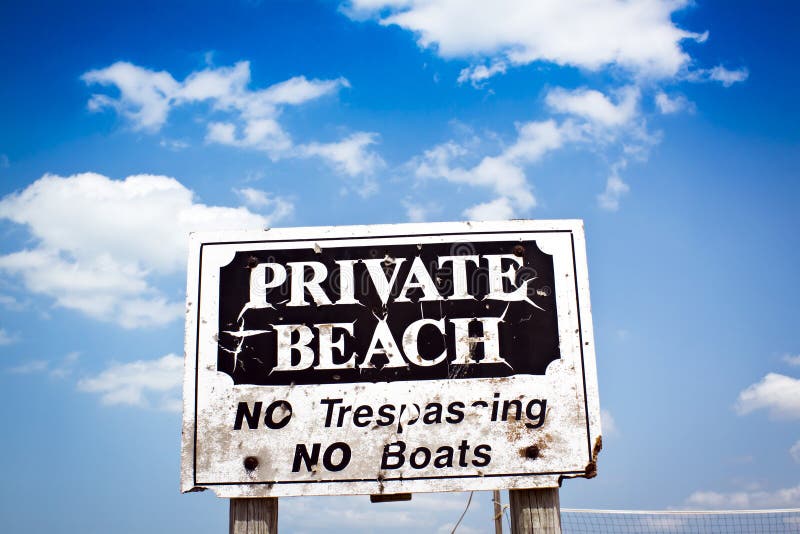 Private Beach stock photo. Image of sign, leisure, luxury - 19817218