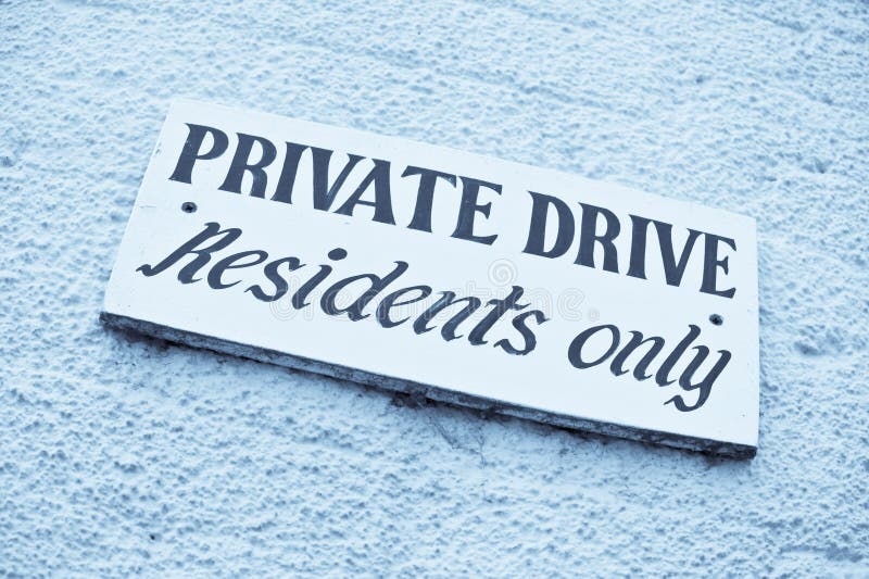 Private drive royalty free stock photo